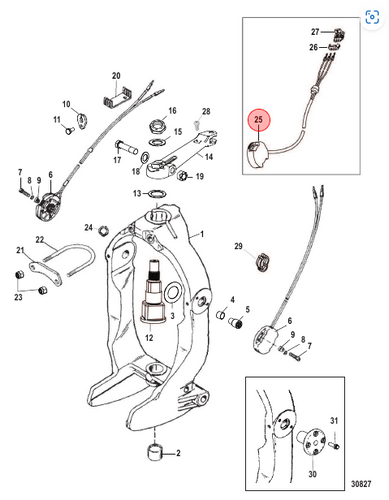 #8M0107462 Mercury Marine Outboard Trim Sender Kit /235D