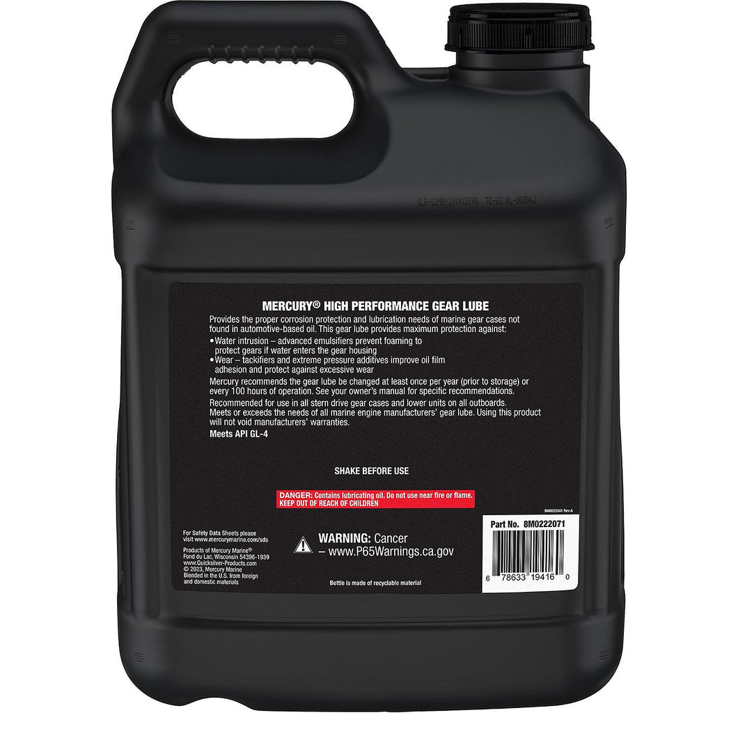 Mercury 8M0222071 SAE 90 High Performance Gear Lube and Pump Kit - 2.5 Gallons Default Title -Modern Boat Sales & Service