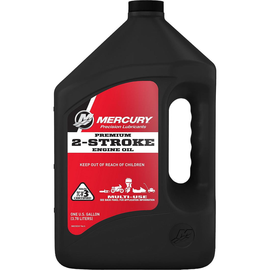 Mercury 8M0229790 Premium TC-W3 2-Stroke Engine Oil for Outboards, PWC, Snowmobiles and Motorcycles - 1 Gallon Default Title -Modern Boat Sales & Service