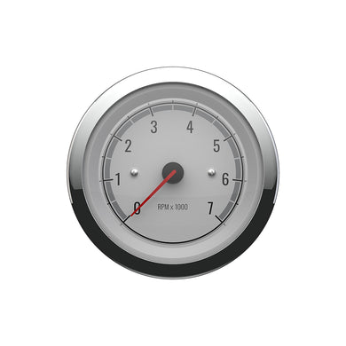 Quicksilver 8M6020074 Tachometer (7,000rpm), White/Chrome -Modern Boat Sales & Service