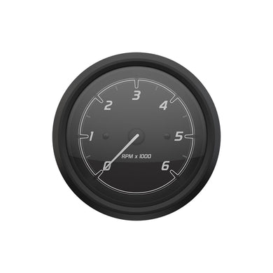 Quicksilver 8M6020097 Tachometer (6,000rpm), Black/Matte Black -Modern Boat Sales & Service