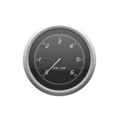 Quicksilver 8M6020109 Tachometer (6,000rpm), Black/Brushed Stainless -Modern Boat Sales & Service
