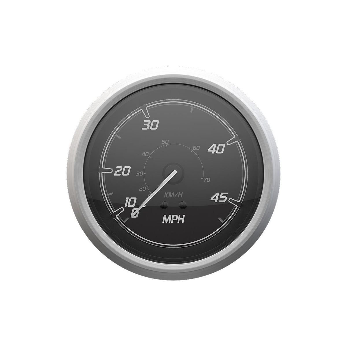 Quicksilver 8M6020111 Speedometer (45mph), Black/Brushed Stainless -Modern Boat Sales & Service