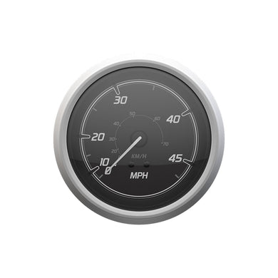 Quicksilver 8M6020111 Speedometer (45mph), Black/Brushed Stainless -Modern Boat Sales & Service