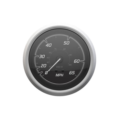 Quicksilver 8M6020112 Speedometer (45mph), Black/Brushed Stainless -Modern Boat Sales & Service