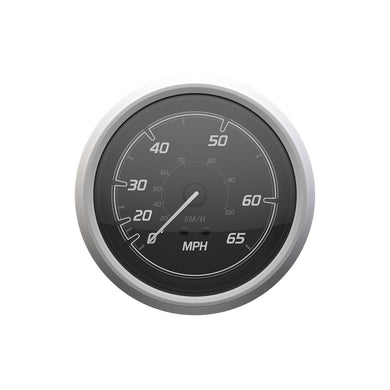 Quicksilver 8M6020112 Speedometer (45mph), Black/Brushed Stainless -Modern Boat Sales & Service