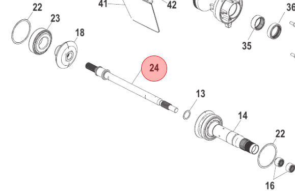 8M0054065 Mercury Marine Shaft-Inner Prop / 80A