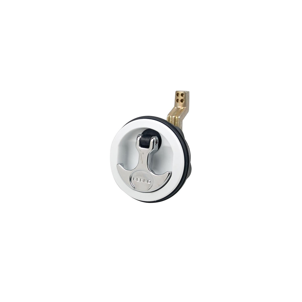 Hatch Pulls Flush Lock, White -Modern Boat Sales & Service