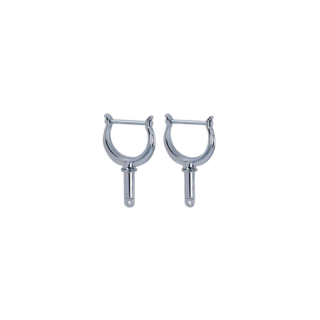 N.River Rowlock Horns Chrome, Chrome Plated Zinc, Pr. -Modern Boat Sales & Service