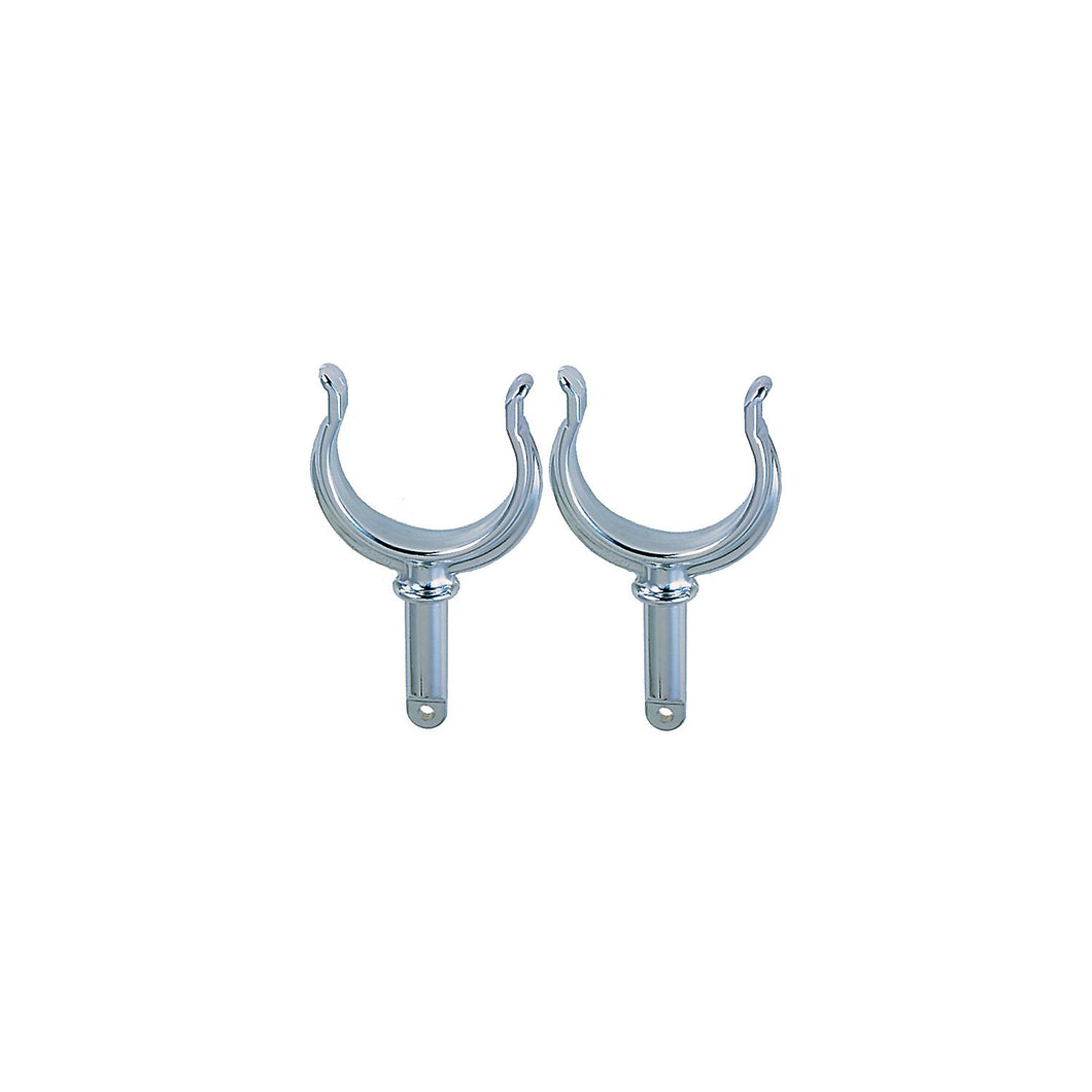 Ribbed Rowlock Horns, Chrome Plated, Pair -Modern Boat Sales & Service