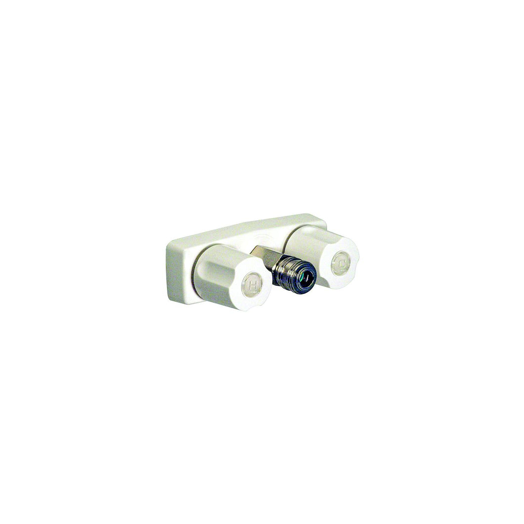 Valterra Phoenix PF213246 White Finish Two Handle RV Shower Faucet w/Quick Connect Fitting -Modern Boat Sales & Service