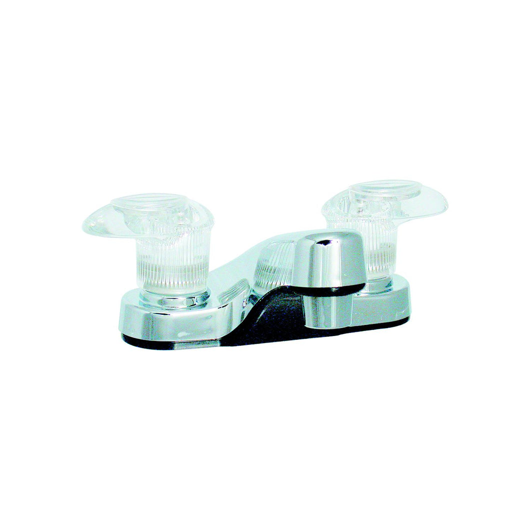 Valterra Catalina PF222301 Chrome Finish RV Lavatory Bathroom Faucet with Two Clear Acrylic Lever Handles -Modern Boat Sales & Service