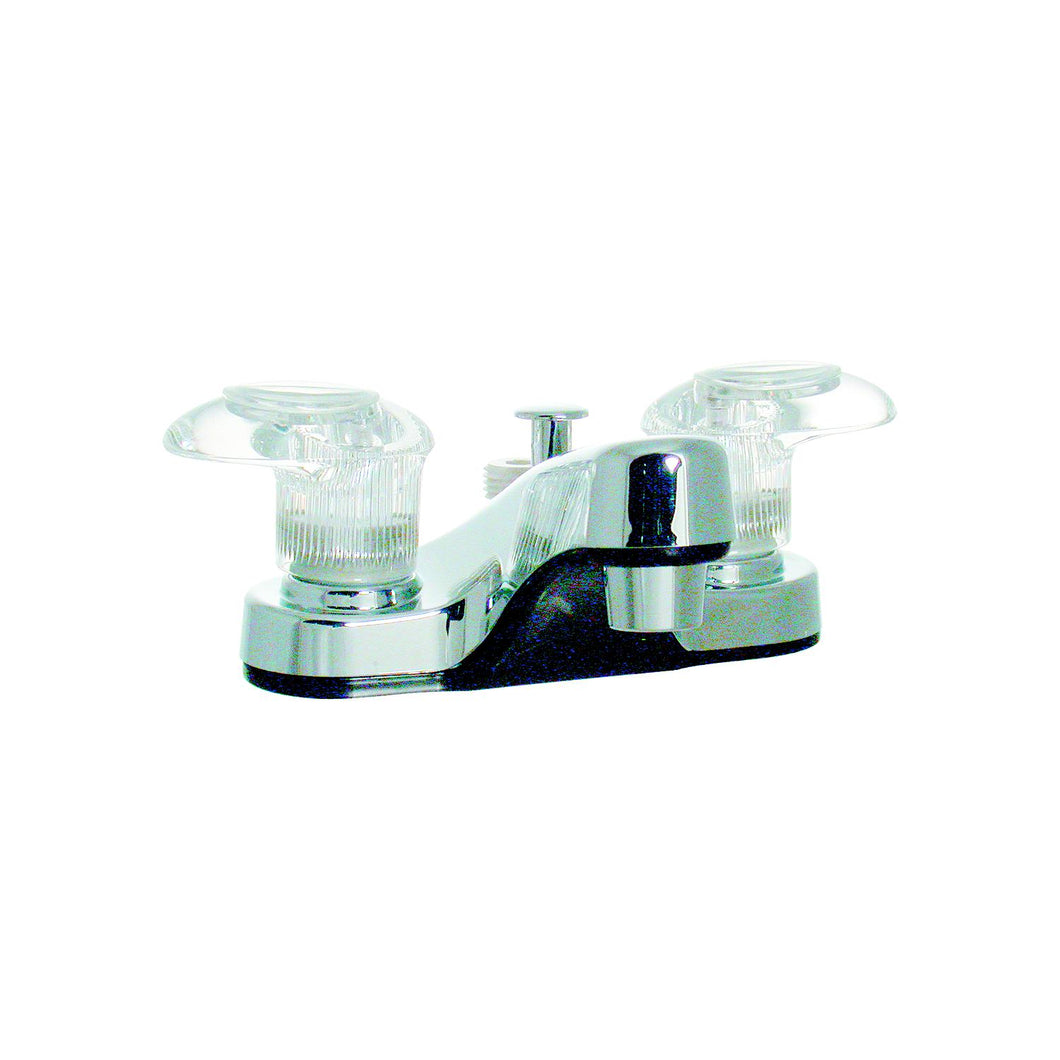 Valterra Catalina PF222341 Chrome Finish RV Bathroom Lavatory Diverter Faucet with Two Clear Acrylic Lever Handles -Modern Boat Sales & Service