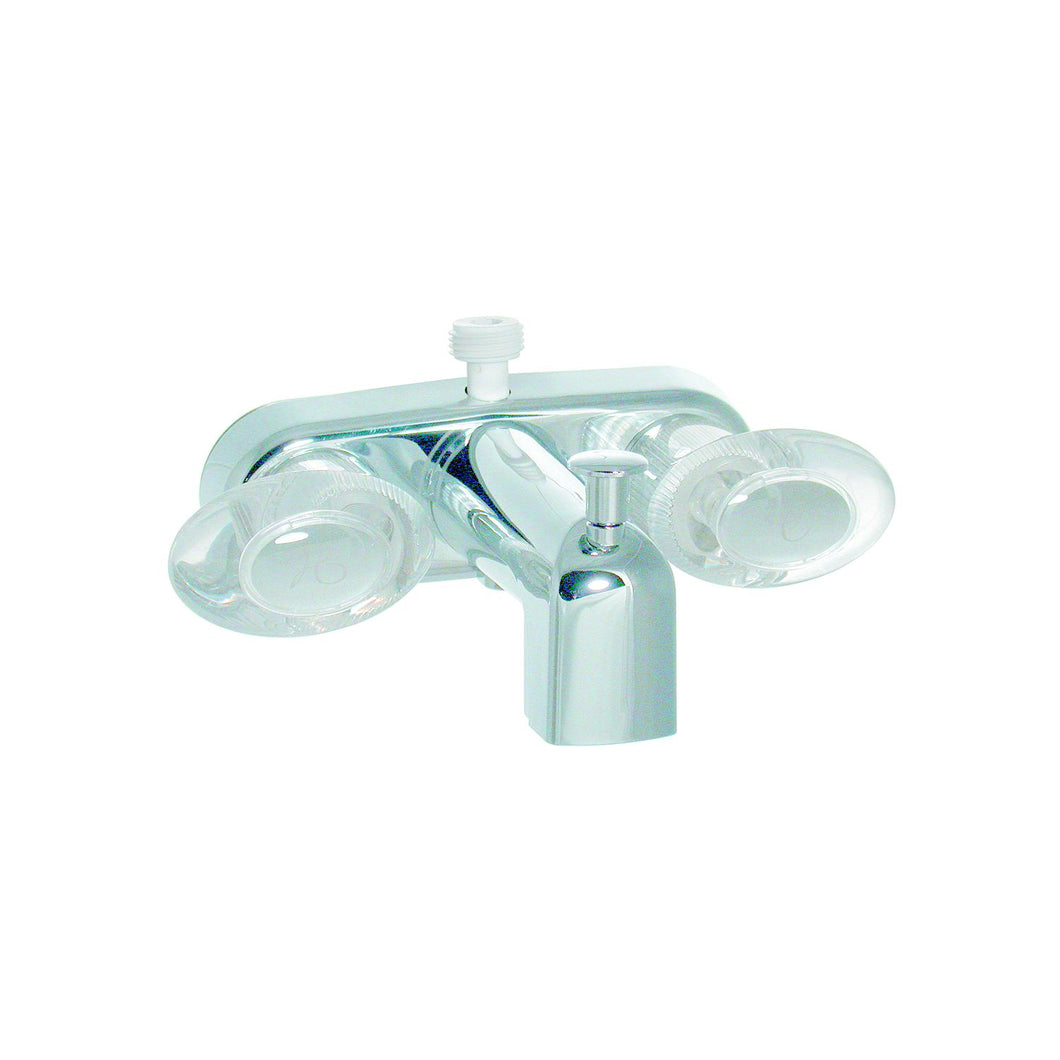 Valterra PF223361 Catalina Two Handle RV Tub Diverter Faucet, Chrome w/Clear Handles -Modern Boat Sales & Service