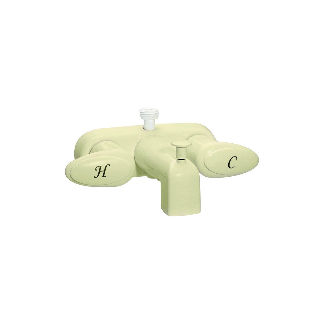 Valterra PF223161 Catalina Two Handle RV Tub Diverter Faucet, Biscuit w/Biscuit Handles -Modern Boat Sales & Service