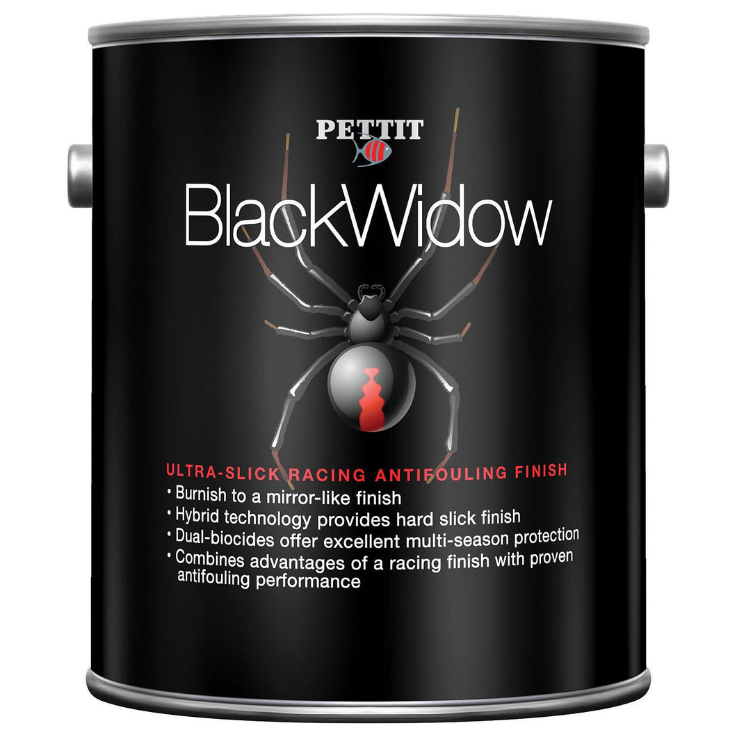 Pettit 1869G Black Widow Racing Finish, Black Gal., 2/case -Modern Boat Sales & Service