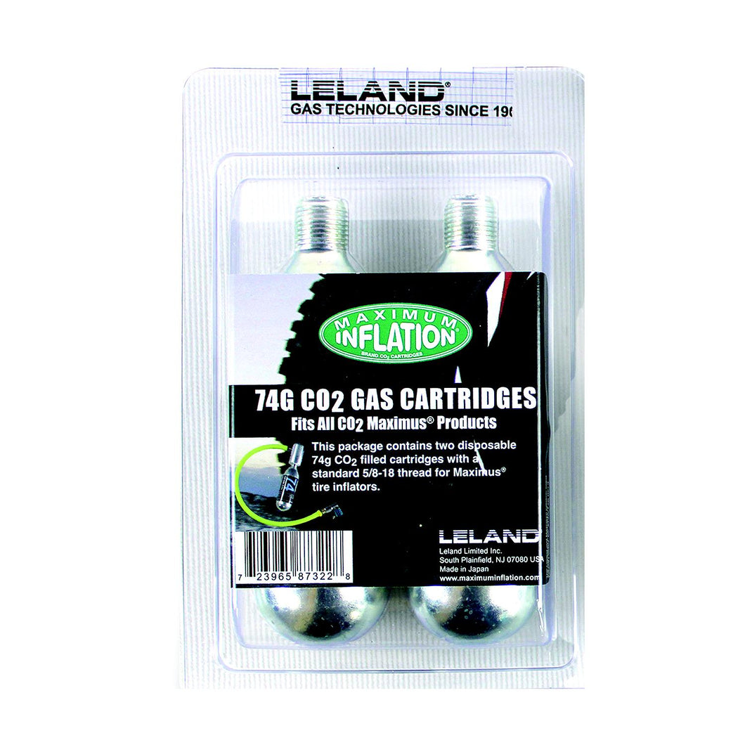 Leland 87322 Replacement CO2 74-Gram cartridge, 2 pack Default Title -Modern Boat Sales & Service