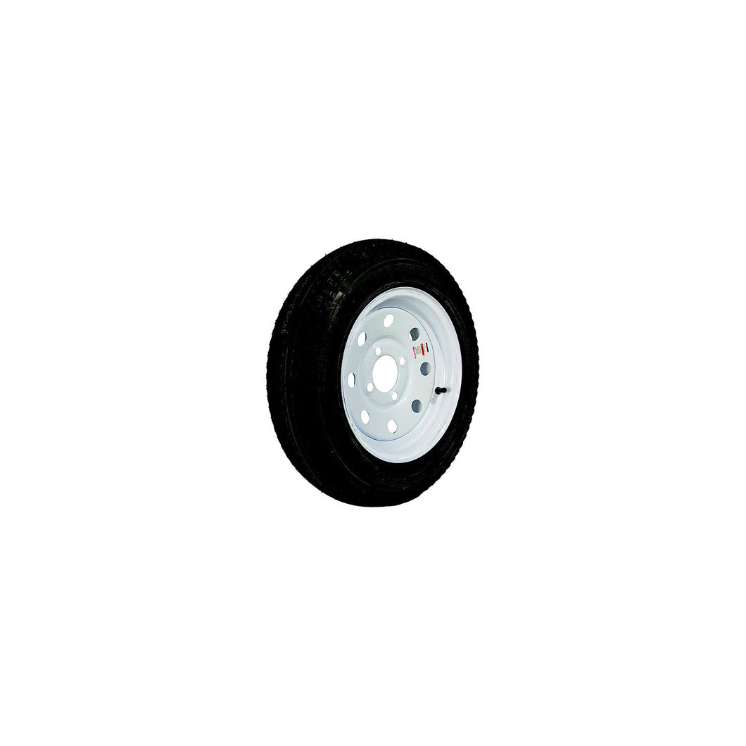 Loadstar Bias Tire and Wheel (Rim) Assembly K353, 530-12 4 Hole 6 Ply, White w/o Stripes, Modular -Modern Boat Sales & Service