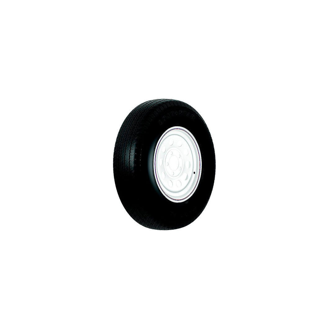 Loadstar Tire and Wheel (Rim) Assembly KR03, ST205/75R15 5 Hole C Ply, White With Stripe, Modular -Modern Boat Sales & Service