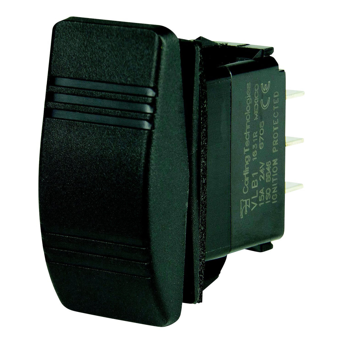 BEP 1001809 Weather Resistant Contura Dimmer Rocker Switch, (On)-Off-(On), DPDT, 1/4" Blade Terminals -Modern Boat Sales & Service