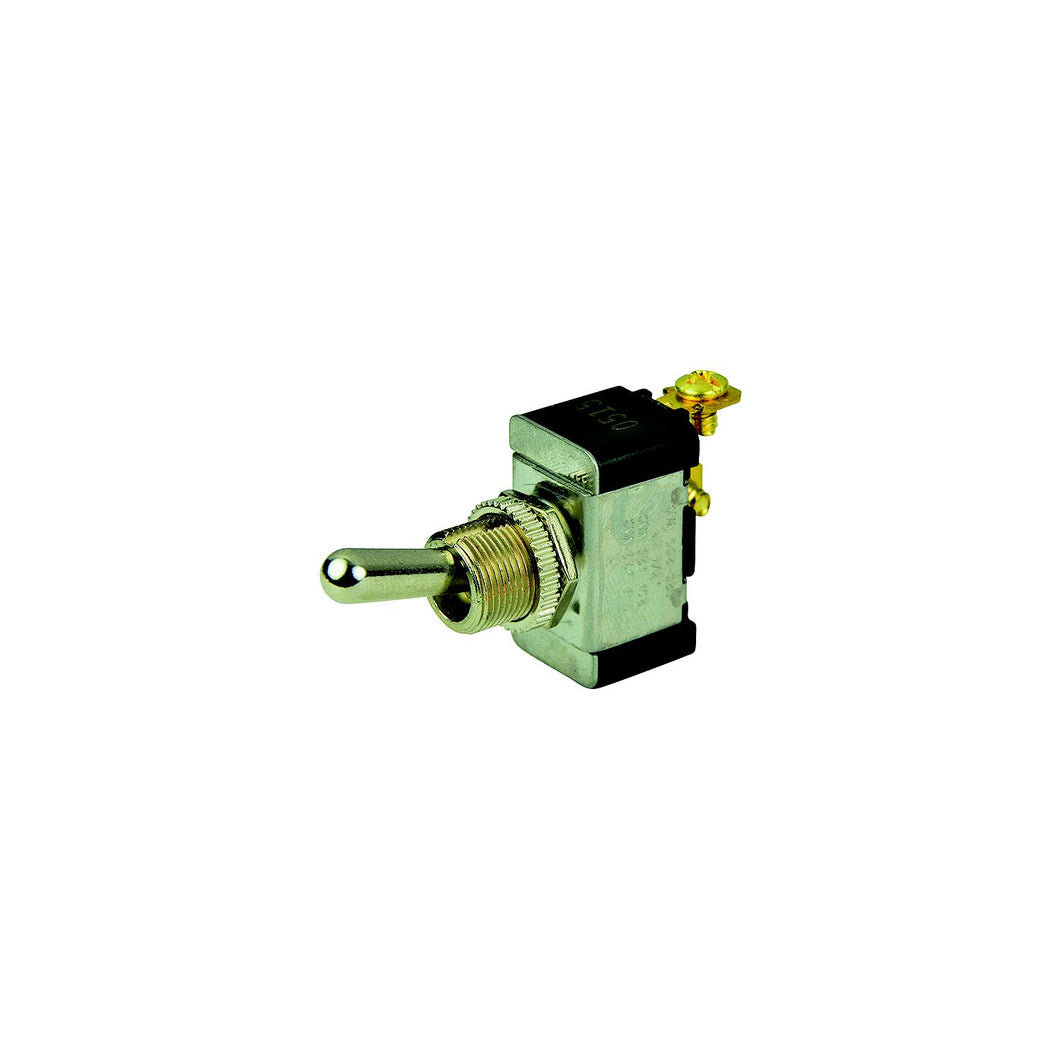 BEP 1002002 Chrome Plated Toggle Switch, Off-(On), SPST, #6â€“32 Screw Terminals -Modern Boat Sales & Service