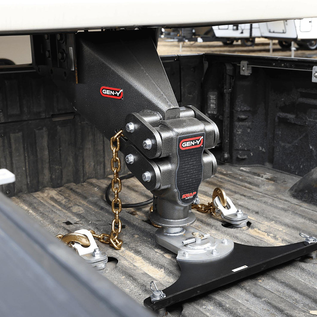 Gen Y Hitch GH8075AL 5th Wheel Pin Box Replacement with Gooseneck SnapLatch Coupler, Ball Size: 2 5/16â€³ , Capacity: 30,000, Description Executive Torsion-Flex 5th Wheel Pin Box Replacement, 3.5K â€“ 6.5K pin Default Title -Modern Boat Sales & Service