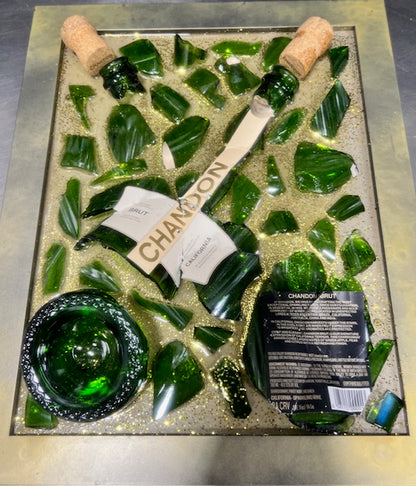 Chandon Broken Bottle Glass Art -Modern Boat Sales & Service