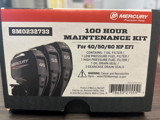 * 8M0232733 Mercury Marine 100hr Maintenance Kit FOR 40/50/60 HP EFI/390G -Modern Boat Sales & Service