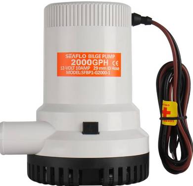 * SFBP1-G2000-01 SEAFLO WHITE 2000GPH BILGE PUMP / I2 -Modern Boat Sales & Service
