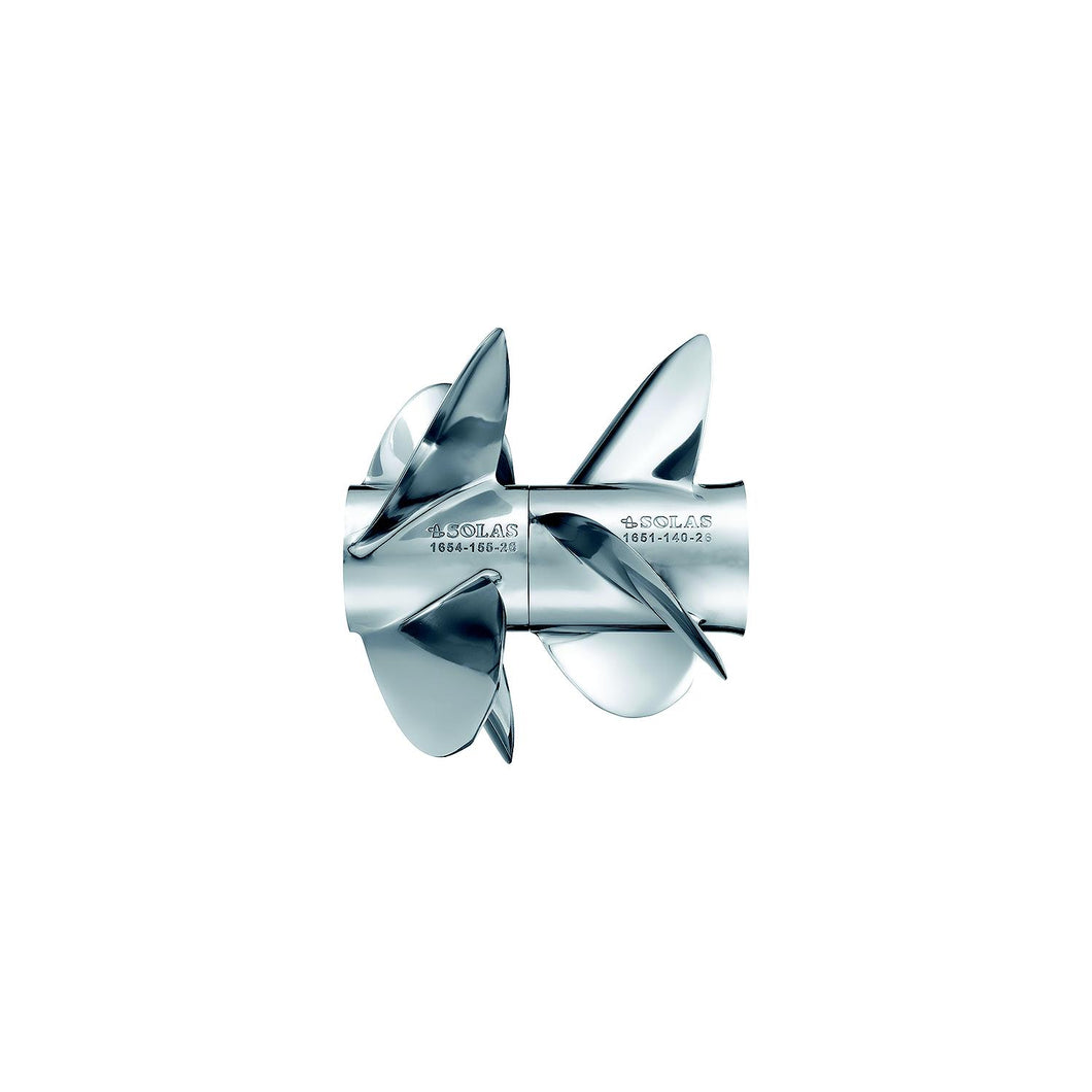 Solas 165114027 Dual Propeller For Mercruiser Bravo ThreeÂ®, Stainless Steel, Rear -Modern Boat Sales & Service