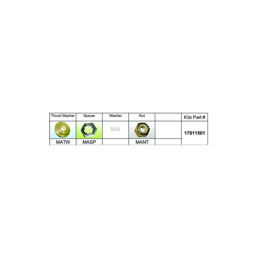 Solas 17011501 Fixed Hub Prop Hardware Kit - Mercury, Type A -Modern Boat Sales & Service