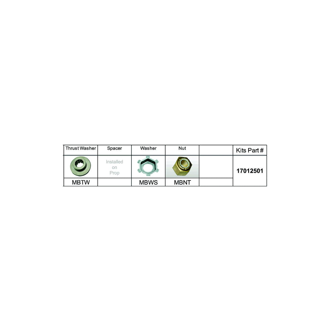 Solas 17012501 Fixed Hub Prop Hardware Kit - Mercury, Type B -Modern Boat Sales & Service