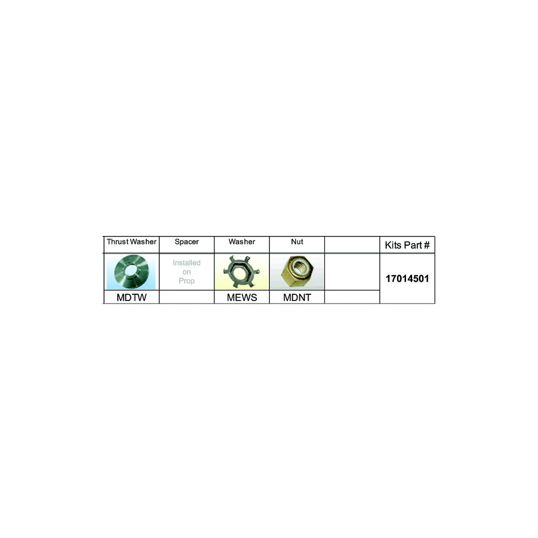Solas 17014501 Fixed Hub Prop Hardware Kit - Mercury, Type D -Modern Boat Sales & Service