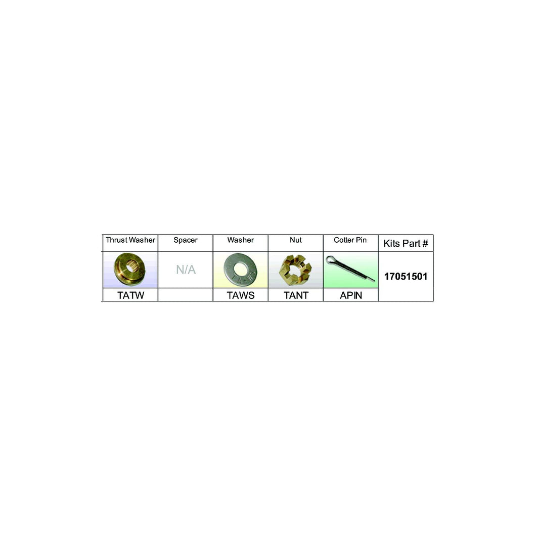 Solas 17051501 Fixed Hub Prop Hardware Kit - Nissan/Tohatsu, Type A -Modern Boat Sales & Service