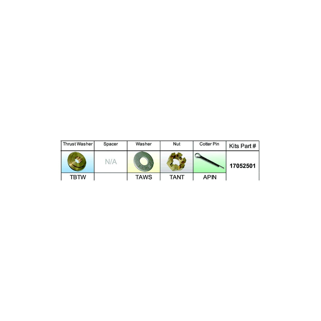Solas 17052501 Fixed Hub Prop Hardware Kit - Nissan/Yohatsu, Type B -Modern Boat Sales & Service