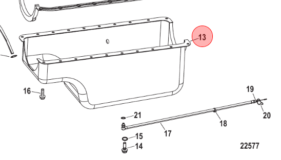 845668T MERCURY MARINE QUICKSILVER OIL PAN ASSEMBLY /B155A -Modern Boat Sales & Service