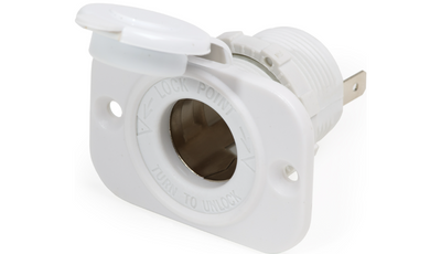 * 1011200 Blue Sea Systems 12 Volt Dash Socket - White / W5 -Modern Boat Sales & Service