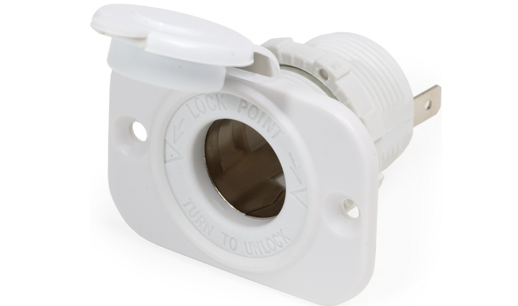 1011200 Blue Sea Systems 12 Volt Dash Socket - White / W5