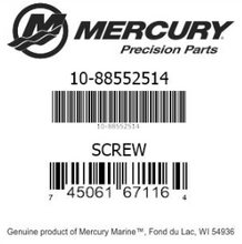 88552514 Mercury Marine Cowl Screw (M6 X 14 MM) / Drawer #575 -Modern Boat Sales & Service