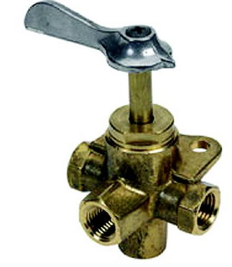 * 033304-10 MOELLER Brass Four-Way Valve /W2 -Modern Boat Sales & Service