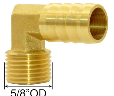 * Joywayus Brass Hose Fitting, 90 Degree Elbow, 1/2