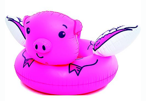 * BMPF0157 Big Mouth BMPF0157 Vinyl Pool Float, Flying Pig/330G