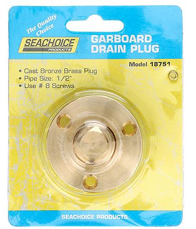 18751 Seachoice Cast Bronze Marine Boat 2 In. Garboard Drain w/ Brass Plug/W3