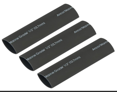 305103 ANCOR 1/2 X 3 BLK SHRINK W/A/PEG WALL -Modern Boat Sales & Service