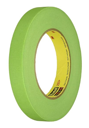 06338 GREEN 3M Scotch 233+ Crepe Paper Automotive Refinish Performance Masking Tape, 250 degree F Performance Temperature/425C