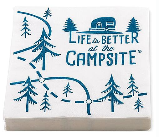 53375 Camco 53375 Paper Napkins, White/Blue Map Desigm, 30/pk/75B -Modern Boat Sales & Service