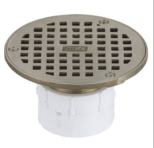 Zurn FD2210-PV2 Adjustable Floor Drain, PCV Body, 2