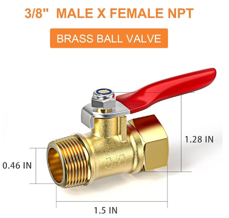JQ-952SS 3/8 Inch Brass Mini Ball Valve/335G -Modern Boat Sales & Service