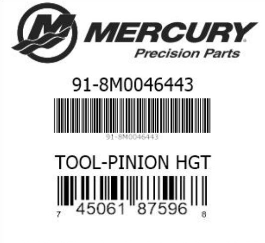 8M0046443 QUICK SILVER Tool, Pinion Height Gauge/PS-EW -Modern Boat Sales & Service