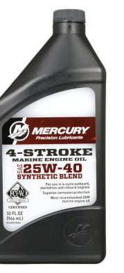 8M0078629 Oil, 25W-40, Synthetic, 4-Stroke, 1 Qt/ 410D